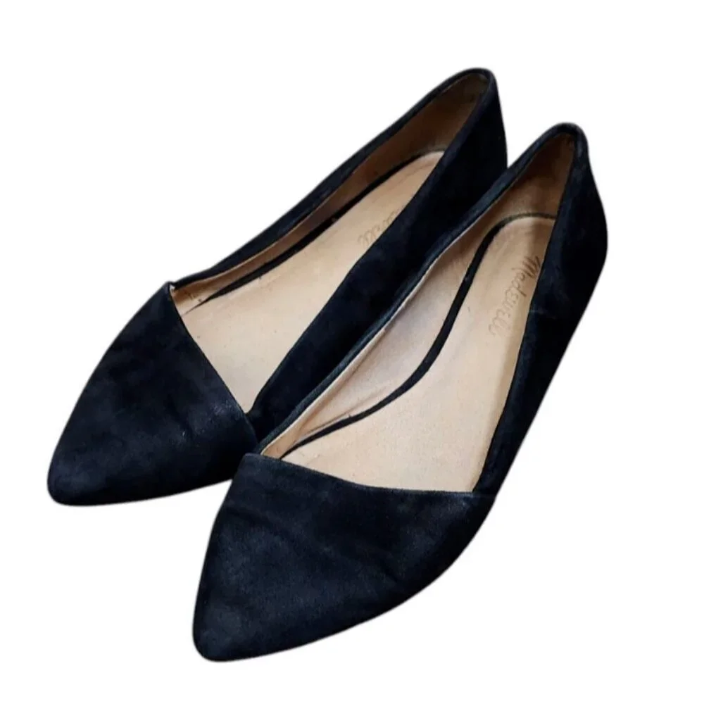 Madewell Womens Lizbeth Leather/Suede Pointed Toe Loafer Flats Shoes Size 9.5